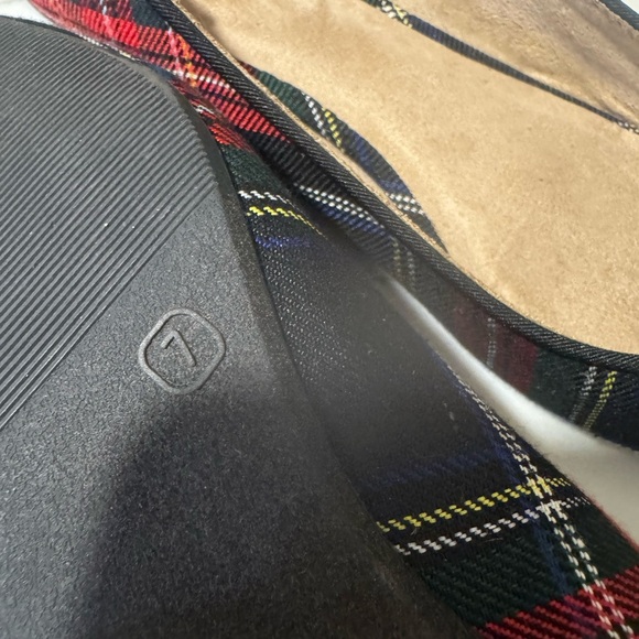 Old Navy Red and Black Plaid Flats - Picture 6 of 7